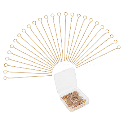 200Pcs 304 Stainless Steel Flat Head Pins STAS-UN0058-92C-G-1