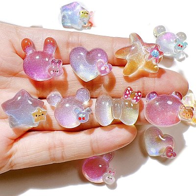 Gradient Color Resin Cabochones PW-WG4841A-01-1