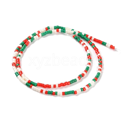 Christmas Theme Handmade Lampwork Beads Strands LAMP-L078-008L-1