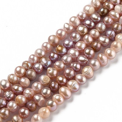 Natural Cultured Freshwater Pearl Beads Strands PEAR-L033-05B-01-1