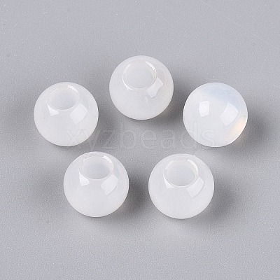 Natural White Agate European Beads G-Q602-09A-02-1