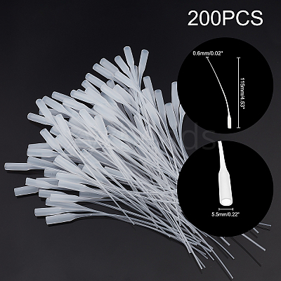 200Pcs Micro-Tips Plastic Glue Bottle Tips Glue Extender Precision Applicator for Crafting TOOL-PH0001-41-1