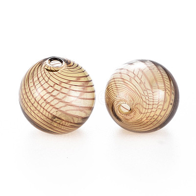 Transparent Handmade Blown Glass Globe Beads GLAA-T012-40A-01-1