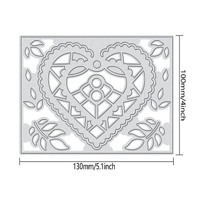 Heart Carbon Steel Cutting Dies Stencils DIY-WH0170-061-1