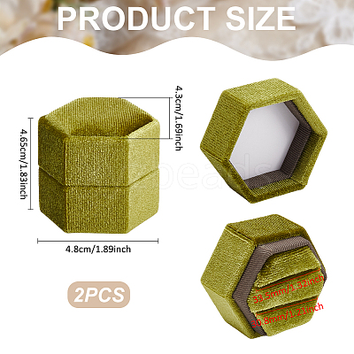Polyester Velveteen Ring Storage Boxes CON-WH0123-28B-1
