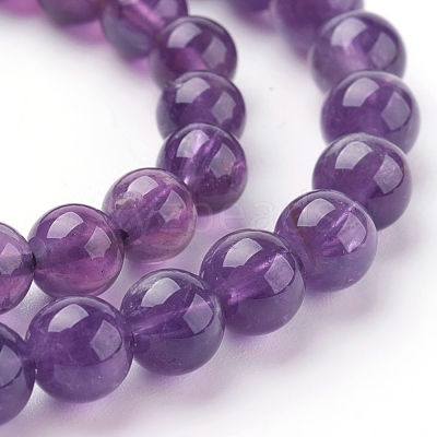 Natural Amethyst Beads Strands X-G-G099-6mm-1-1