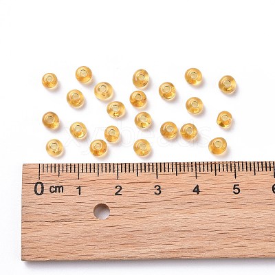 6/0 Transparent Glass Round Seed Beads X-SEED-J010-F6-22B-1