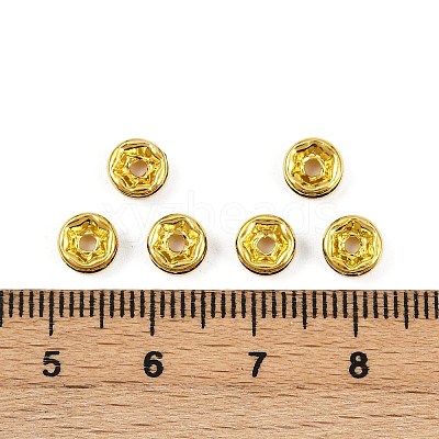 Brass Rhinestone Spacer Beads RB-A014-Z6mm-12G-1
