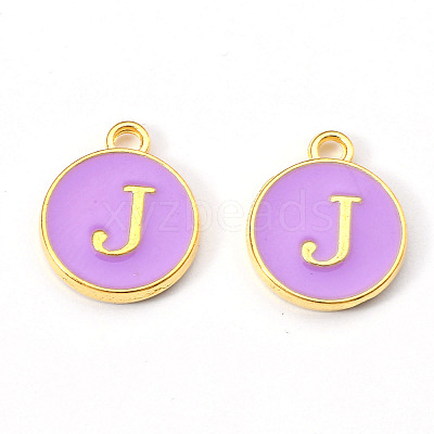 Golden Plated Alloy Enamel Charms X-ENAM-S118-10J-1