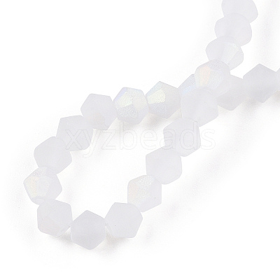 Imitate Austrian Crystal Bicone Frosted Glass Beads Strands LS-EGLA-A039-T6mm-MB13-1