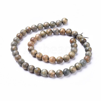 Natural Sandalwood Beads Strands X-WOOD-F008-02-B-1
