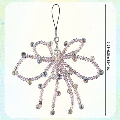 1Pc Glass Mobile Straps HJEW-SZ0001-59F-1