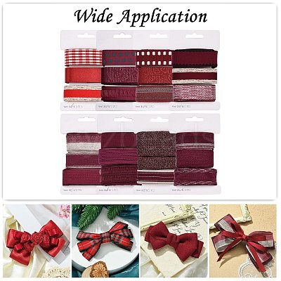9 Yards 3 Styles Polyester Ribbon SRIB-A014-A01-1