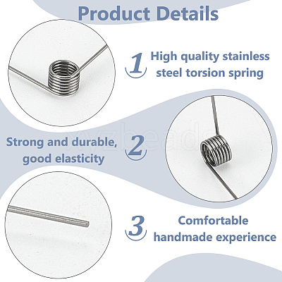 30Pcs Steel Torsion Spring FIND-BC0005-51B-1