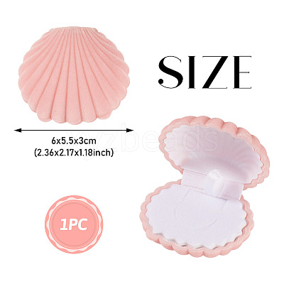 Shell Shaped Velvet Jewelry Storage Boxes VBOX-TADJ0001-02A-1