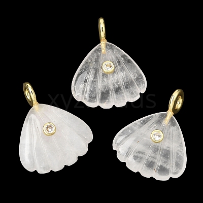 Natural Quartz Crystal Carved Pendants X-G-C282-05E-1