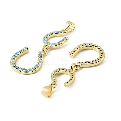 Brass Micro Pave Sky Blue Cubic Zirconia Pendants CU-CBA9CBD-12G-1