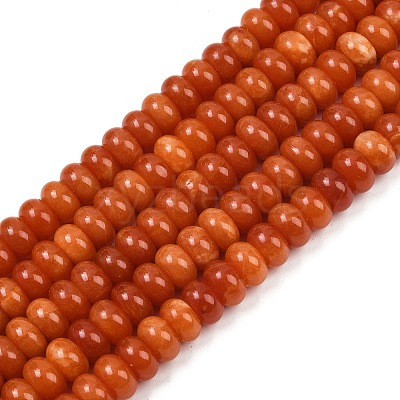 Dyed Natural White Jade Beads Strands G-G107-A26-01-1