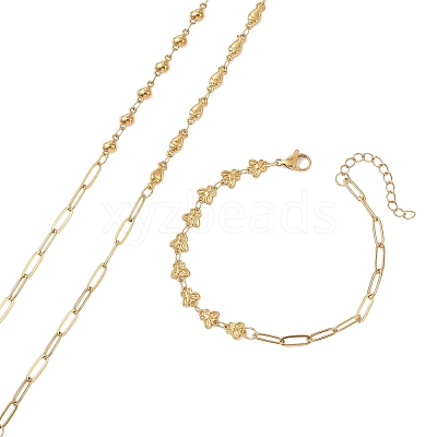 304 Stainless Steel Link Chains Bracelets BJEW-JB13581-1