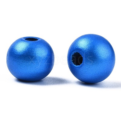 Painted Natural Wood Beads WOOD-S057-068-1
