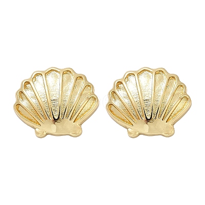 Brass Stud Earrings EJEW-R032-02G-1
