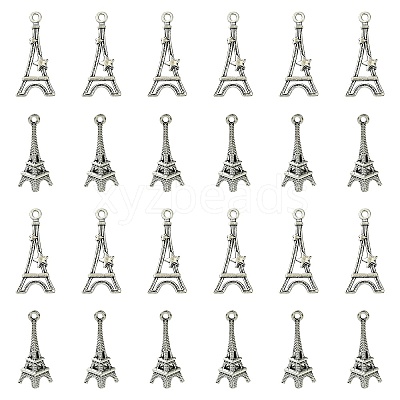 32Pcs 2 Styles Tibetan Style Alloy Pendants FIND-FS0002-12-1