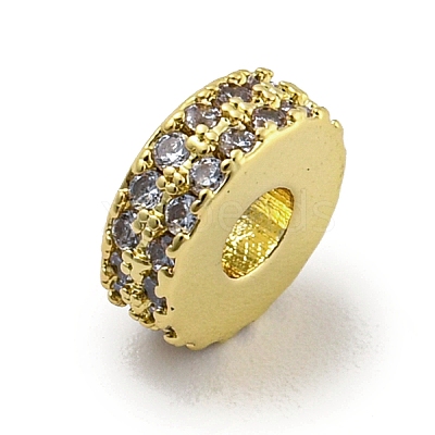Rack Plating Brass with Cubic Zirconia Beads KK-B091-04A-04G-1