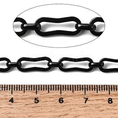 304 Stainless Steel Rectangle Link Chains CHS-Z007-15B-1
