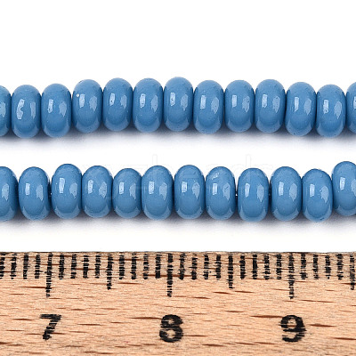Opaque Spray Painted Glass Beads GLAA-ZX008-4mm-18V-1