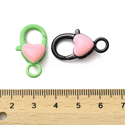Spray Painted Alloy Lobster Claw Clasps PALLOY-H131-02-1
