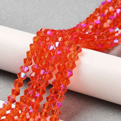 Transparent Electroplate Glass Beads Strands EGLA-A039-T2mm-L14-1