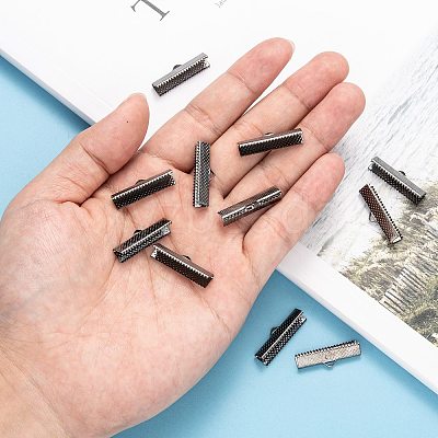 Iron Ribbon Crimp Ends LS-X-E182Y-B-1