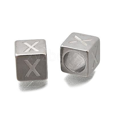 304 Stainless Steel European Beads STAS-D382-02X-P-1