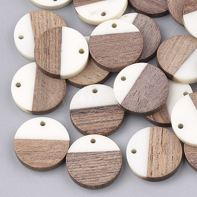 Resin & Walnut Wood Pendants RESI-S358-02C-01-1