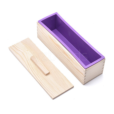 Rectangular Pine Wood Soap Molds Sets DIY-F057-03B-1