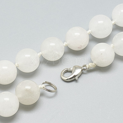 Natural Quartz Crystal Beaded Necklaces NJEW-S405-07-1