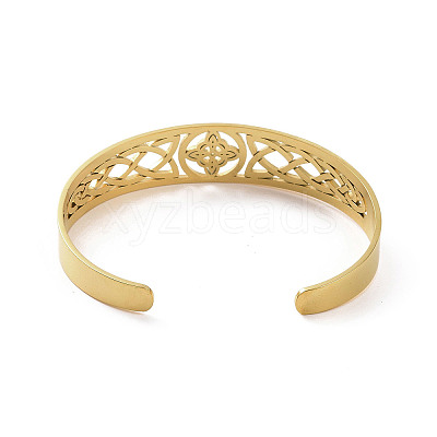 304 Stainless Steel Cuff Bangles BJEW-M234-02G-1