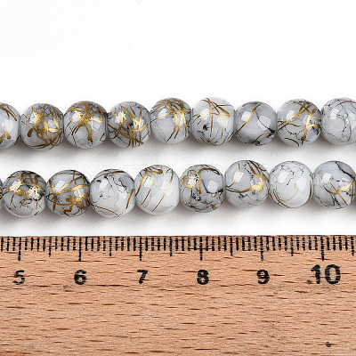 Baking Paint Glass Beads X1-DGLA-N003-8mm-B01-1
