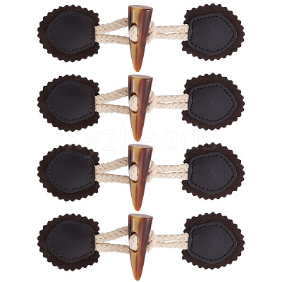 5 Pairs Resin Buttons BUTT-TA0001-48B-1