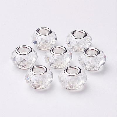 Handmade Glass European Beads GPDL25Y-1-1