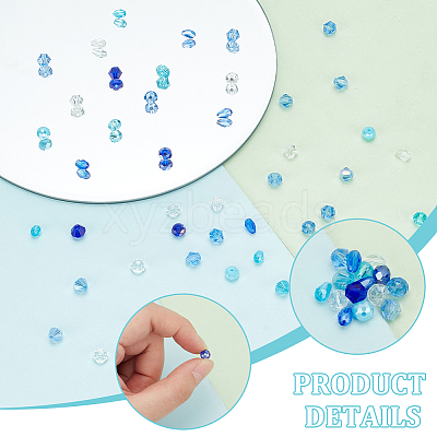 750Pcs 15 Styles Transparent Glass Beads EGLA-PH0001-45-1