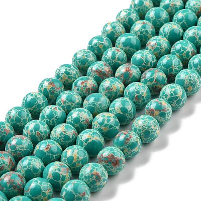 Synthetic Imperial Jasper Beads Strands G-E568-01C-02-1