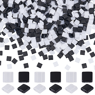 600Pcs 2 Colors Opaque Acrylic Slide Charms OACR-SC0001-39-1