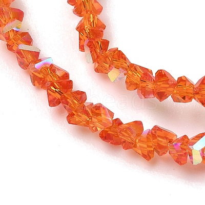 Electroplate Transparent Glass Beads Strands EGLA-P061-04C-AB05-1