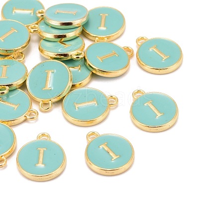 Golden Plated Alloy Enamel Charms X-ENAM-S118-05I-1