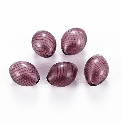 Transparent Handmade Blown Glass Globe Beads X-GLAA-T012-08-1