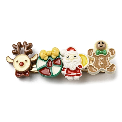 Chistmas Theme Resin Alligator Hair Clips PHAR-F018-03B-1