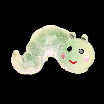 Luminous Resin Worm Ornament DJEW-R011-01B-04-1
