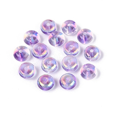 Baking Paint Electroplate Transparent Glass Beads EGLA-Q141-01B-A02-1
