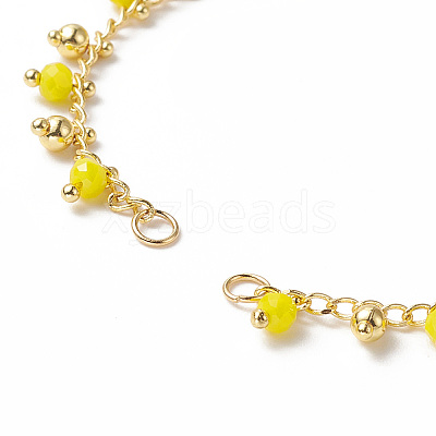 Glass Bead Charms Bracelet Making AJEW-JB01150-15-1